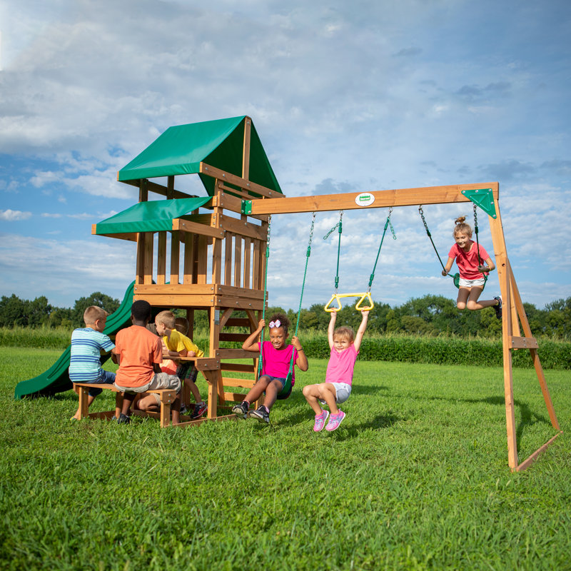 Backyard Discovery Belmont All Cedar Swing Set & Reviews Wayfair